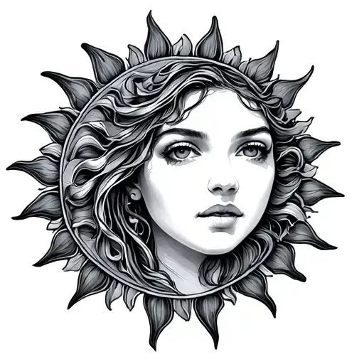 A Sun With A Femenine Face