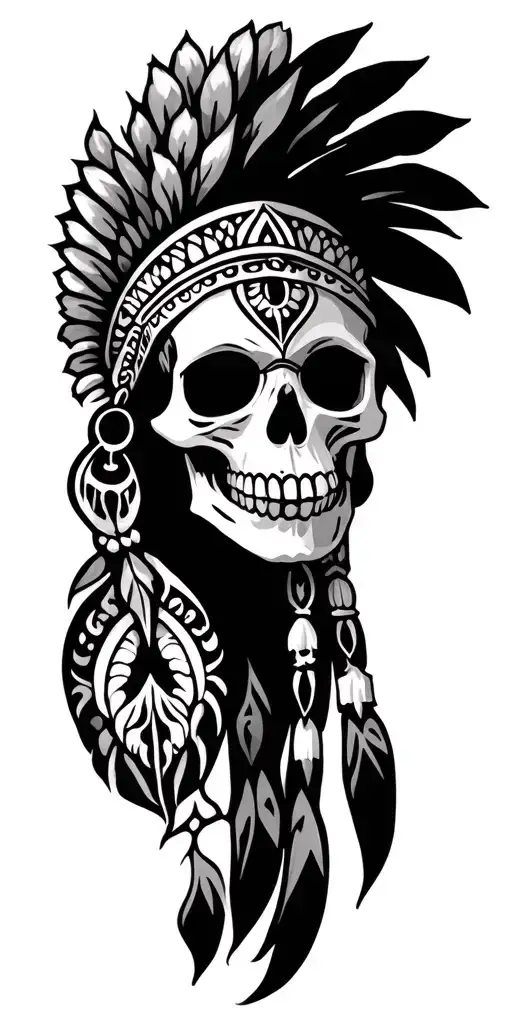 Tribal Indian Skull