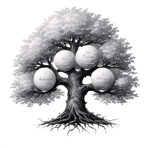 Family Tree With Six Names Incorporated