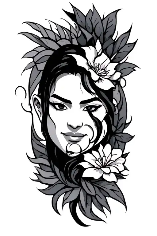 Hawaiian Tribal With Majin M Joined Together