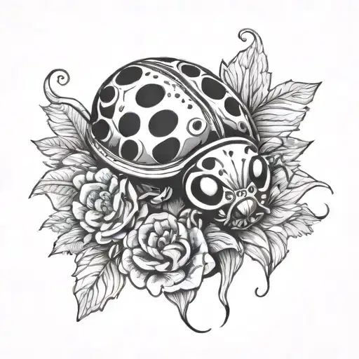 Lady Bug On Sugar Skull