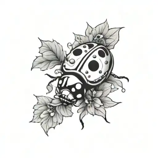 Lady Bug On Sugar Skull