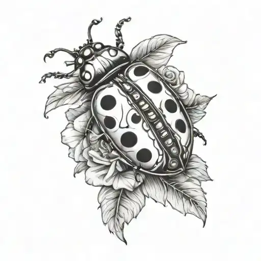 Lady Bug On Sugar Skull