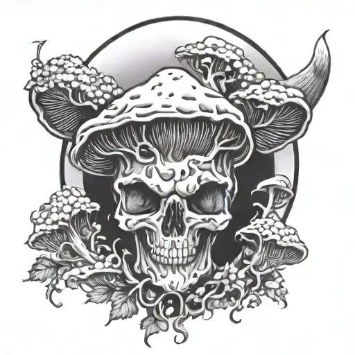 Dionysus God Beautiful Cubensis Mushroom Moon