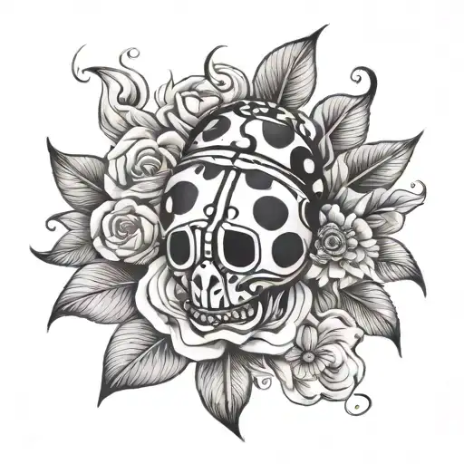 Lady Bug On Sugar Skull