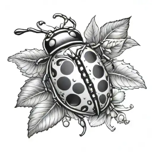 Lady Bug On Sugar Skull