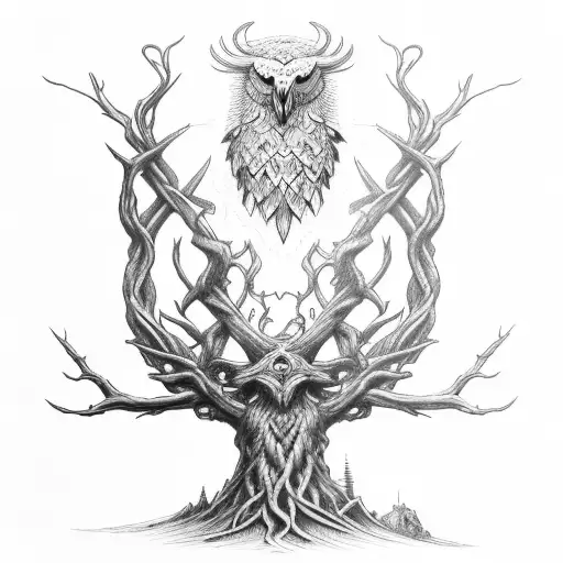 Hugin And Munin On Yggdrasil At Forearm