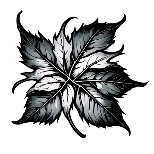 Leaf In The Wind Blowing