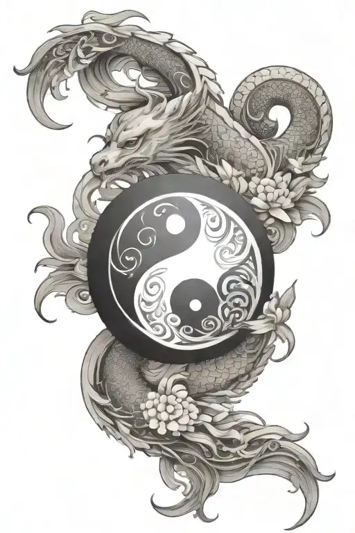 Oriental With Ying Yang Symbol In The Wrist