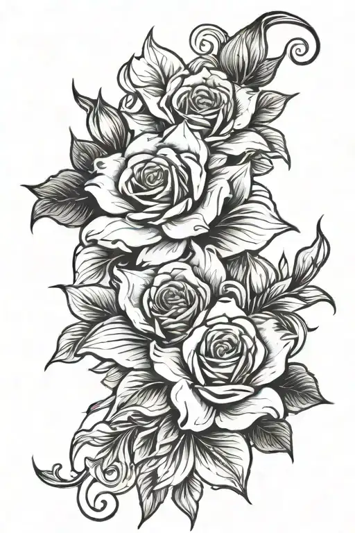 Thigh With Roses Lily