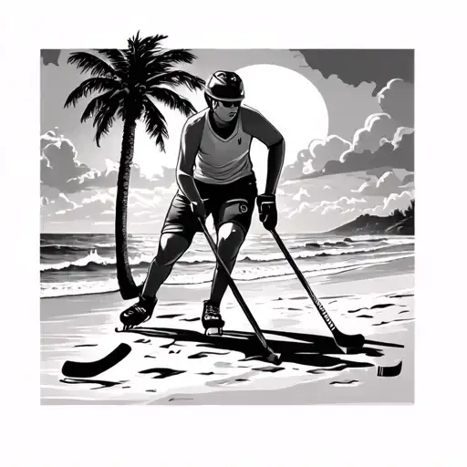 Beach Scene Hockey