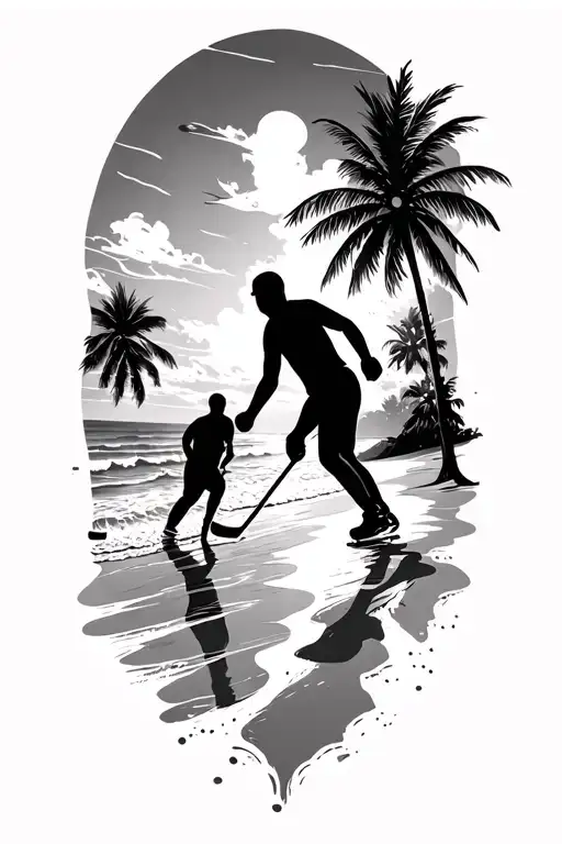 Beach Scene Hockey