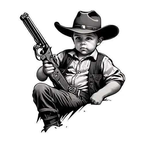 Baby Boy Gunslinger Cowboy