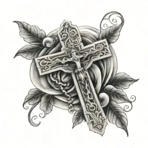 Rosary Wrapping Around Arm Half Sleeve