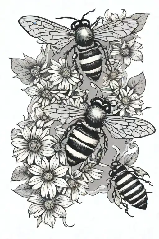 Bumble Bee Daisy Chain Honeycomb Sleeve