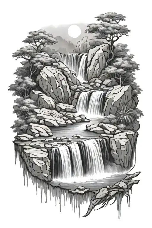 Realistic Waterfall
