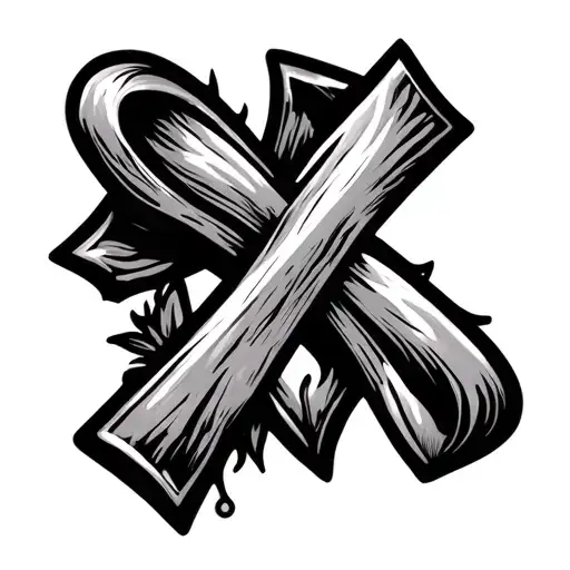 Infinity Symbol Mom Dad Cross Tattoo Design