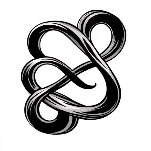 Infinity Symbol Mom Dad Tattoo Design