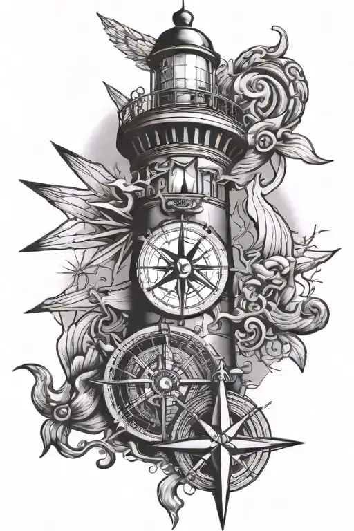Lighthouse Compass Anchor