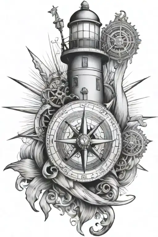 Lighthouse Compass Anchor