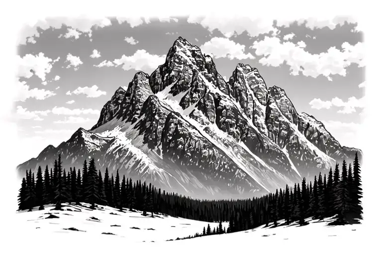 Grand Teton Mountain Range