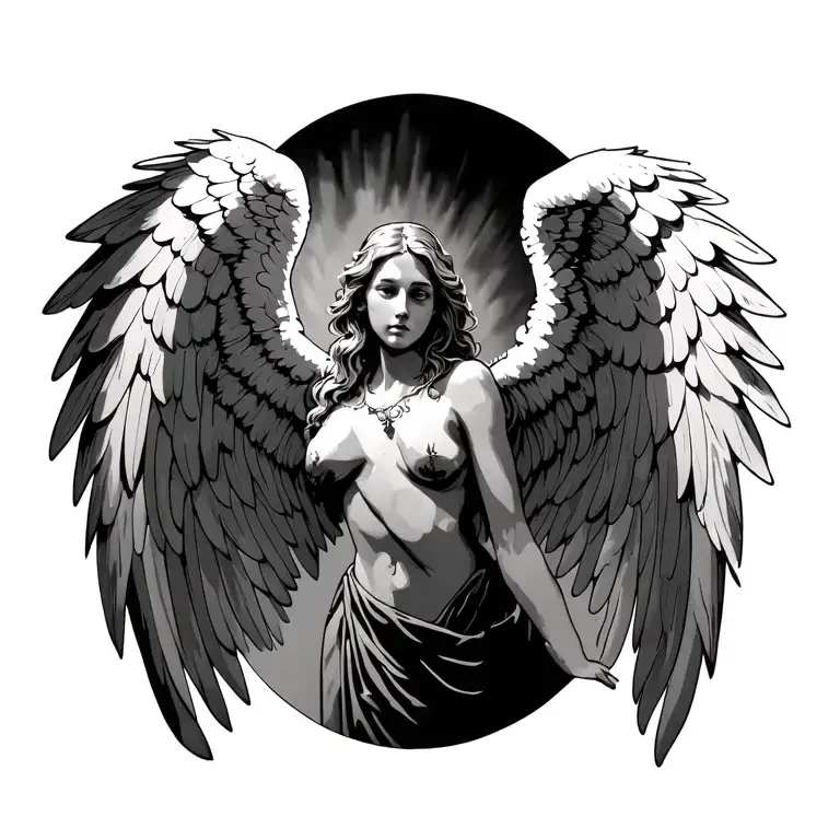 Angel Wings Spread Wide