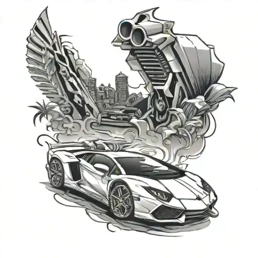 Lamborghini On A Ride Lissing To Music