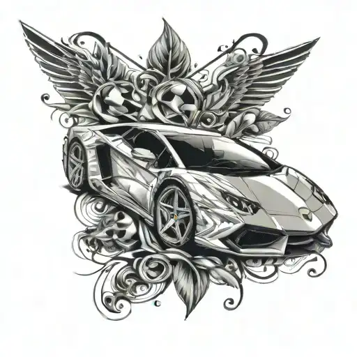 Lamborghini On A Ride Lissing To Music Notes