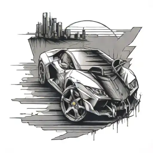 Lamborghini On A Ride Lissing To Music