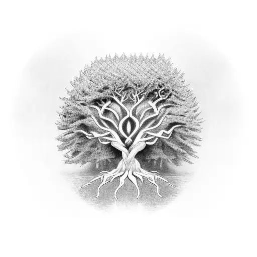 The White Tree Of Gondor With Its Roots Spreading Across The Client's Arm