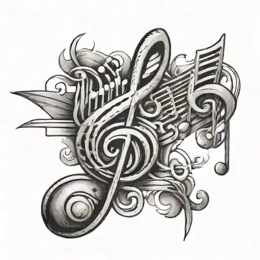 Puzzle Peice Music Note Intertwined