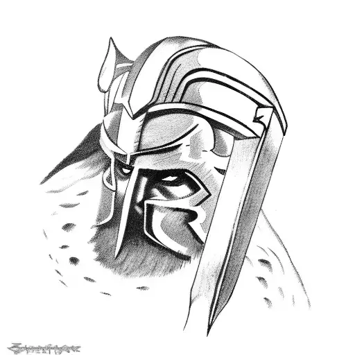 Spartan Against Zeus With Lightning