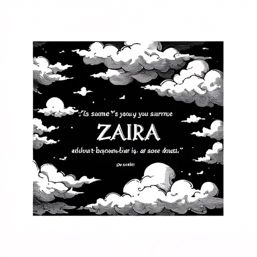 Name Zaira With Clouds A Little Quote