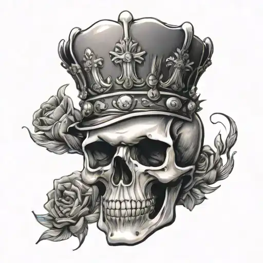 Skull And Crown Adorned