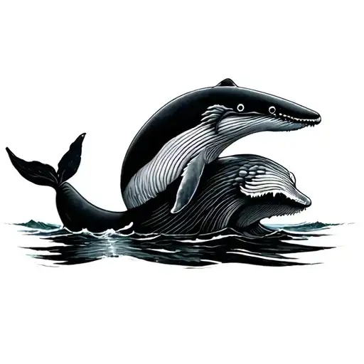 Hidden Semi Colon Ocean Whale