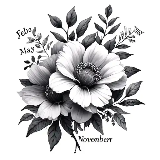 Birth Flowers Feb May July November