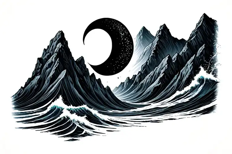 Semicolon Mountain Ocean