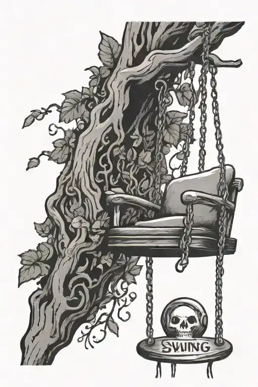 Swing Hanging With Word Umpepe