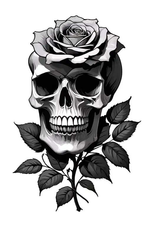 Skull And Rose