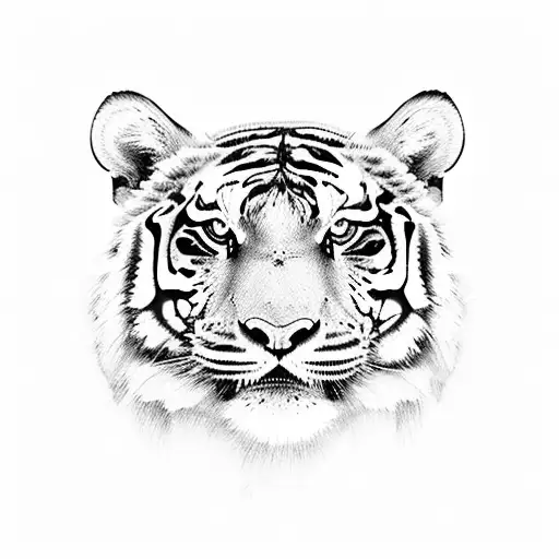 Warior With Axe And Tiger Head