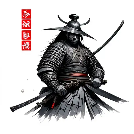 Samurai Warrior Holding