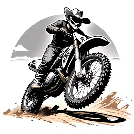 Desert Motocross Cowboy