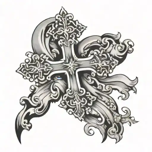 Cross With Background