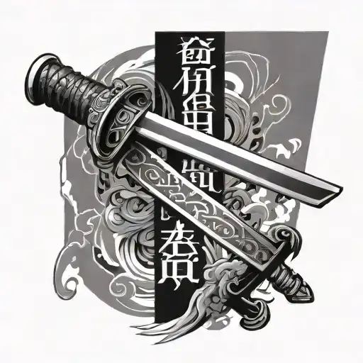 Katana Sword With Kanji Symbol