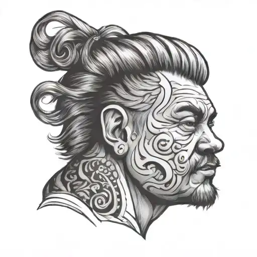 Portrait Of A Man Named Pork Chop With Nice Hair