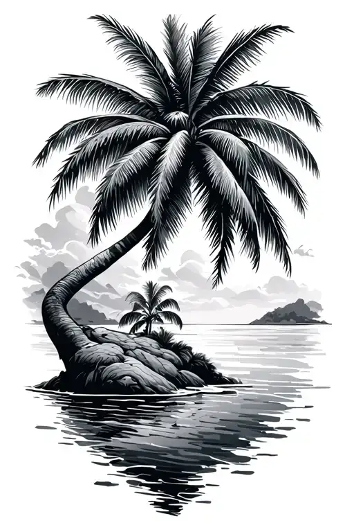 Island With Palm Tree
