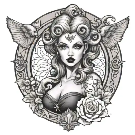 Gothic Pinup Female Aries