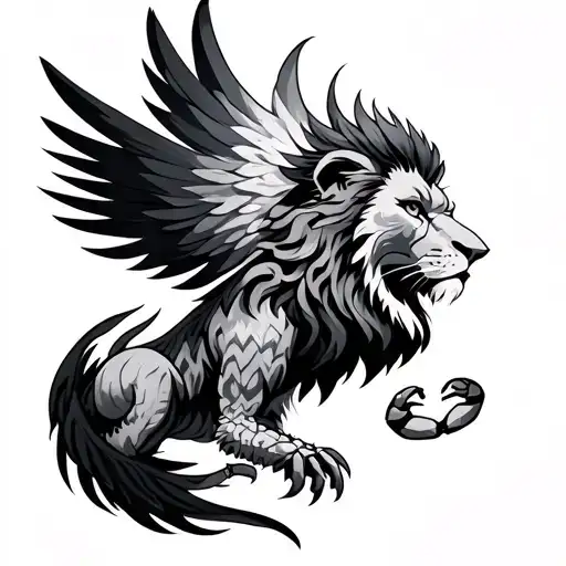 Phoenix And Lion And Crab