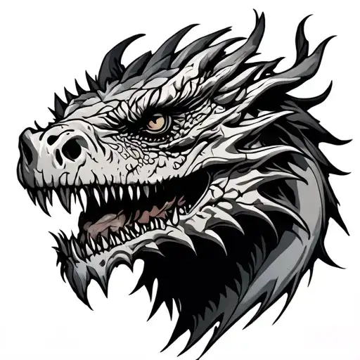 Dragon Zombie Head