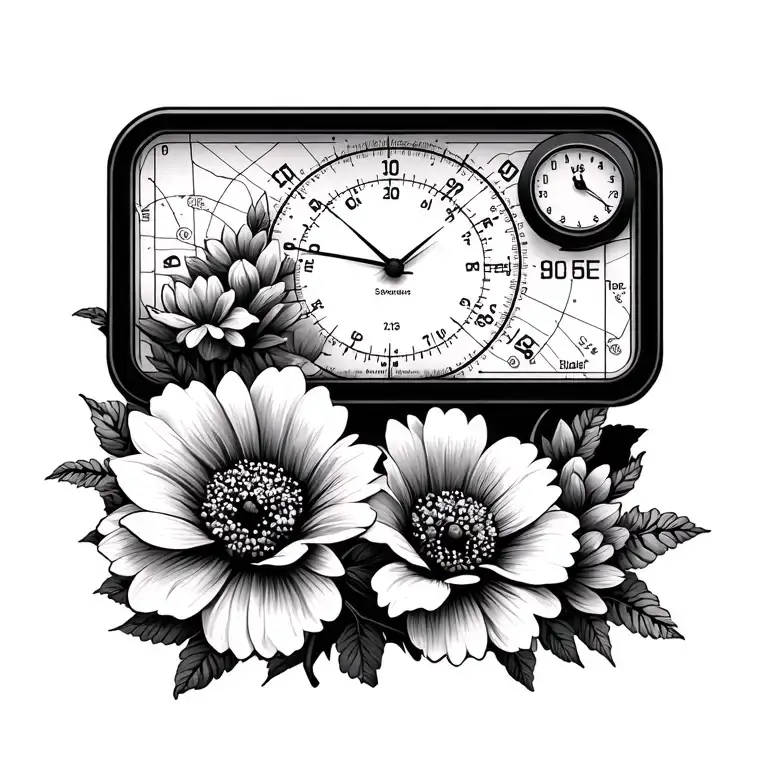 Gps Coordinates With Flowers